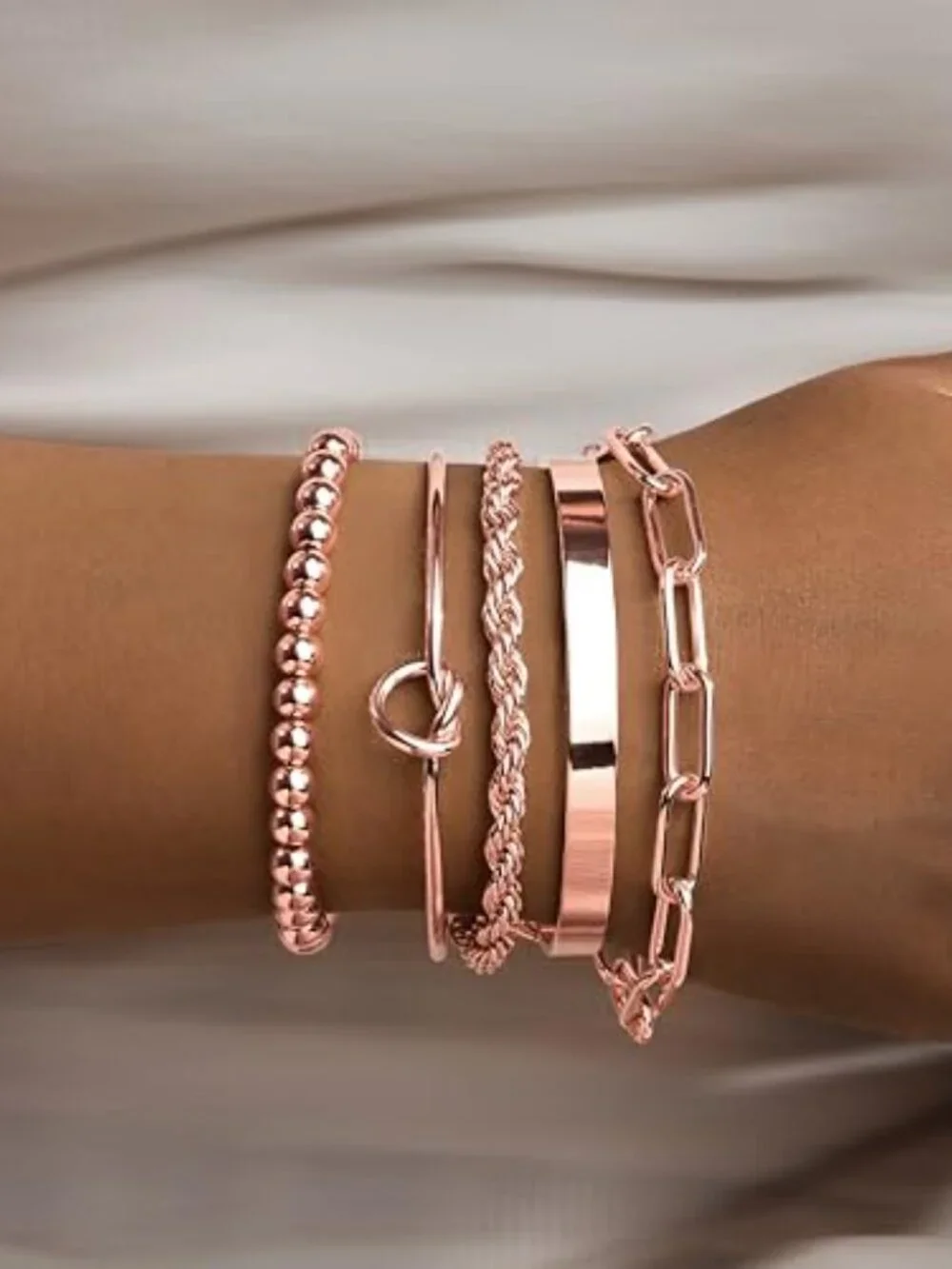 New - Gold Bracelets Set for Women Non Tarnish, Waterproof 14K Gold Plated‎